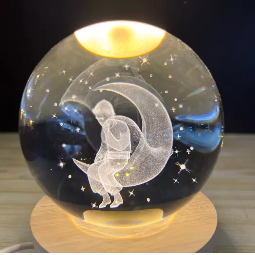 چراغ خواب گوی کریستال مدل شازده کوچولو