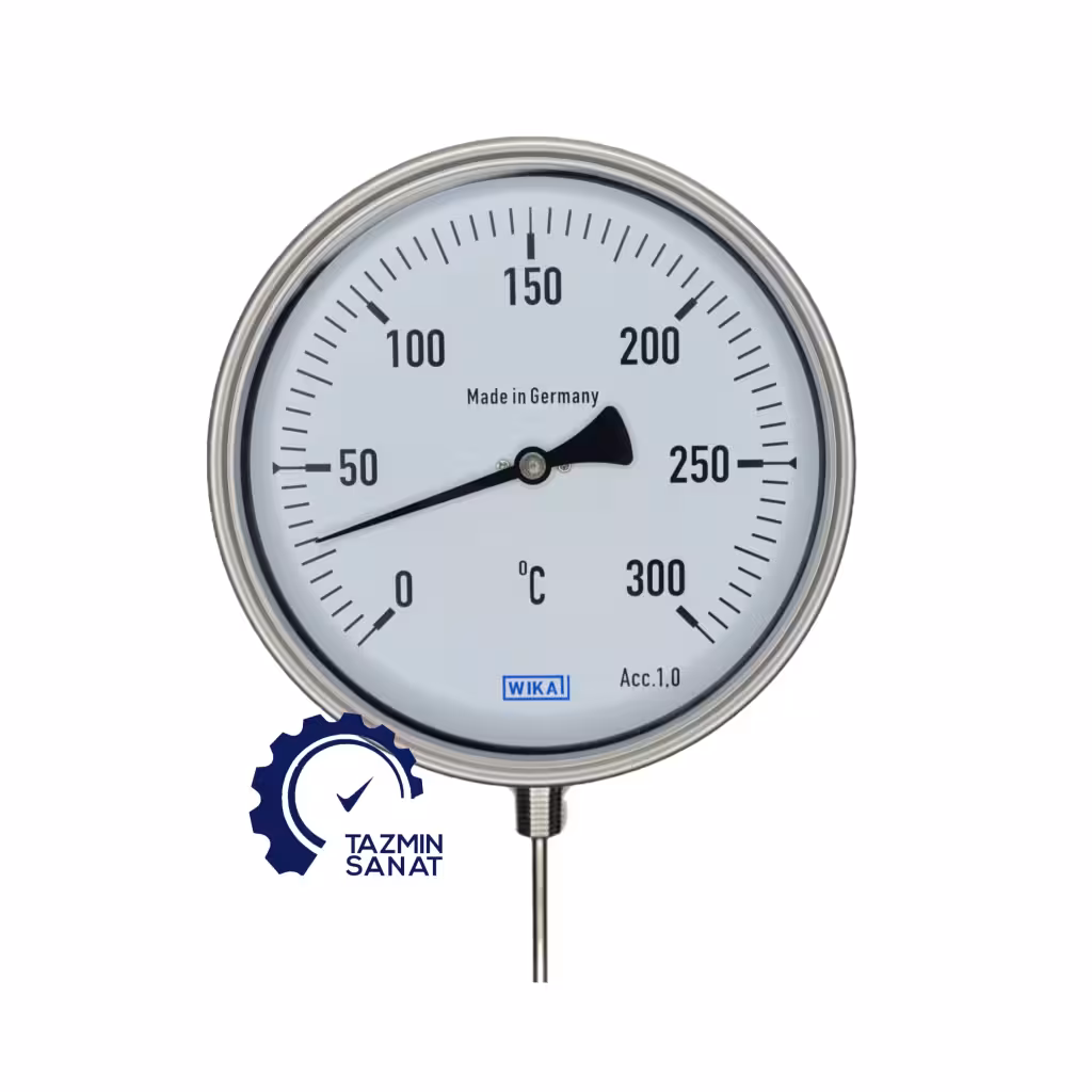 ترمومتر تاشو صفحه 10 سانت دنباله 20 سانت 300 ویکا WIKA