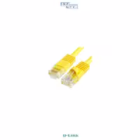 کابل پچ کورد شبکه، طول 3 متر، CAT6، برند دی لینک، مدل NCB-C6UYELLOWR1-3