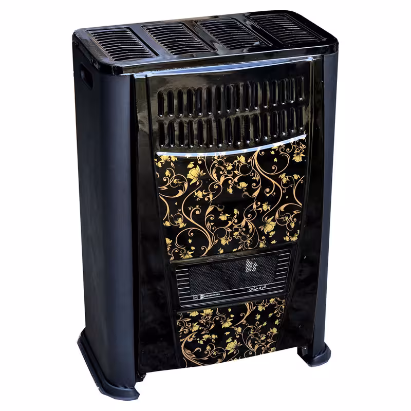 بخاری گازی آذر درخشان مدل TV70 طرح نیلوفر | چاوه