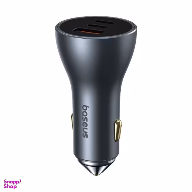 شارژر فندکی باسئوس مدل 65w u+c+c رنگ سرمه ای