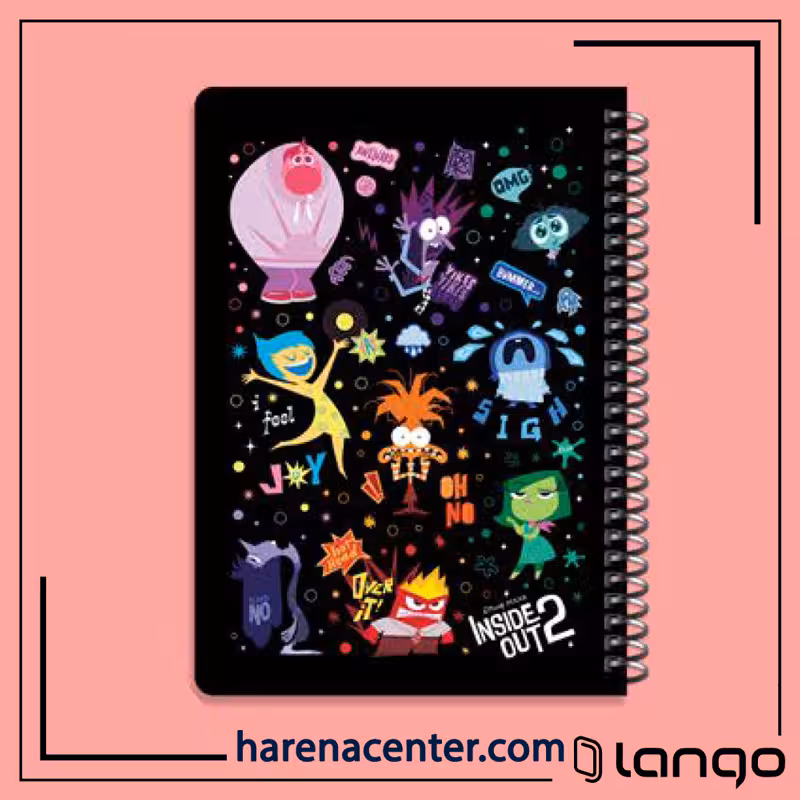 دفتر مدرسه طرح اینساید اوت 2 برند لانگو