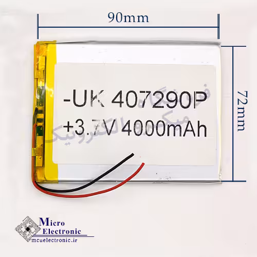 باتری لیتیوم پلیمر ابعاد 407290 4000mA