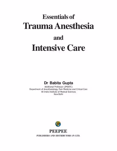 خرید و دانلود نسخه کامل کتاب Essentials of Trauma Anesthesia and Intensive Care