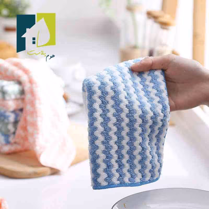 دستمال مایکروفایبر سه عددی مدل راه راه