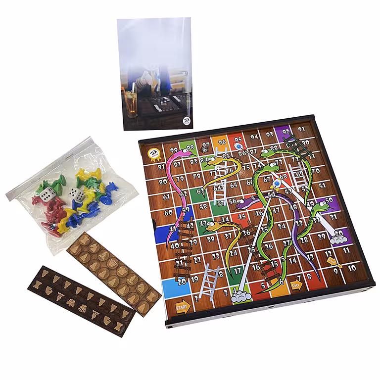 بازی شطرنج چوبی 8 منظوره دراگون (متوسط)