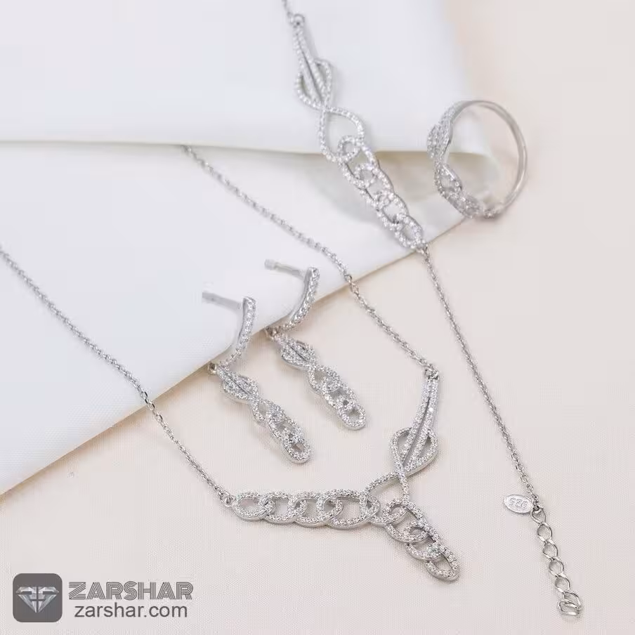 سرویس نقره زنانه ظریف شیک ZS1208