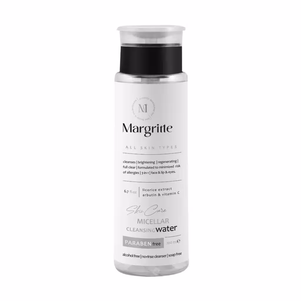 میسلار واتر 3 در 1 روشن کننده پوست مارگریت 200 میلی لیتر Margritte Micellar Water For All Skin Types 200 ml