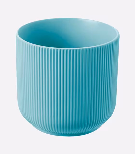 گلدان سفالی ایکیا مدل IKEA-GRADVIS آبی فیروزه ایی