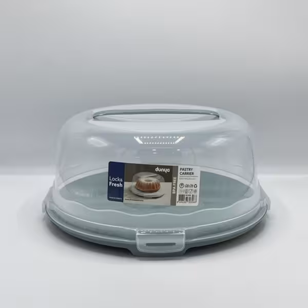 دنیا پلاستیک - ظرف کیک مدل بلند سبز 30306