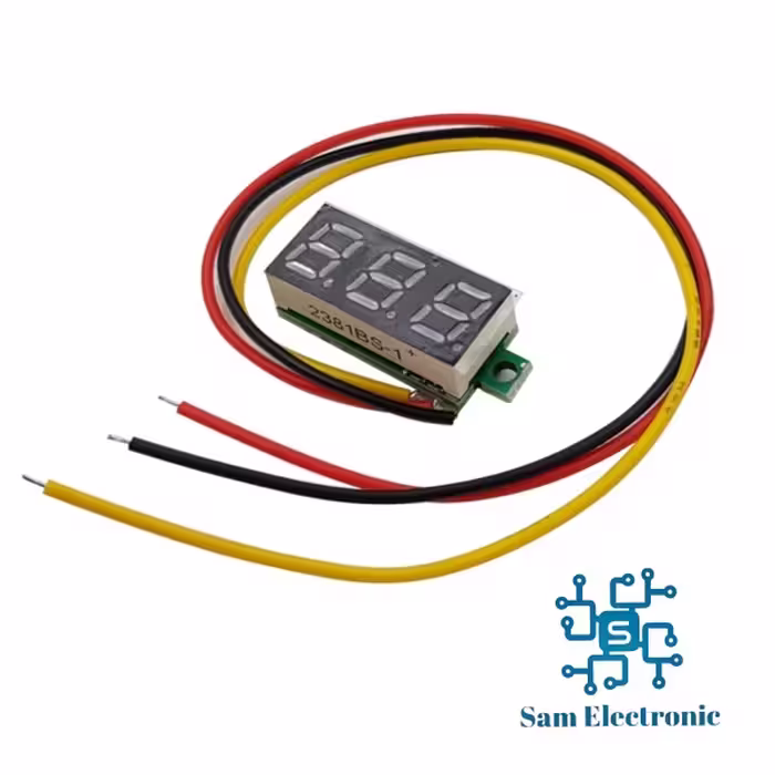 ماژول ولتمتر 3 دیجیت DC0-100V سایز 0.28 اینچ