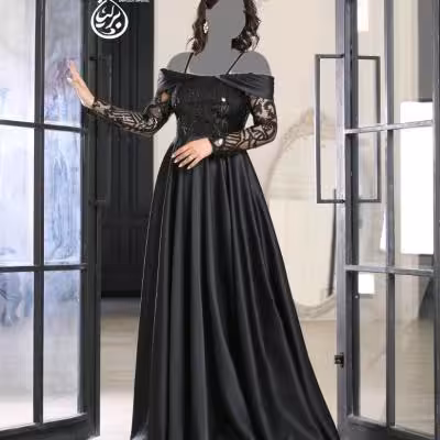 پیراهن زنانه ساتن مدل لباس مجلسی جدید ماکسی شیک پیراهن مجلسی بلند