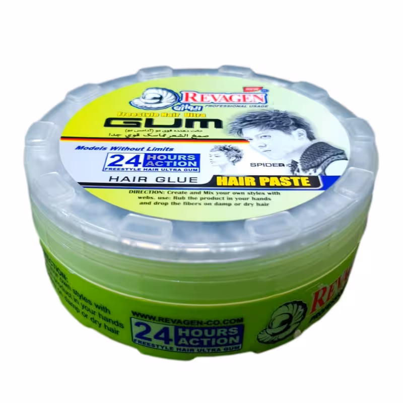 آدامس مو قوی ریواژن مدل spider حجم 150 میلی لیتر Revagen Spider Free Style Hair Gum-150ML