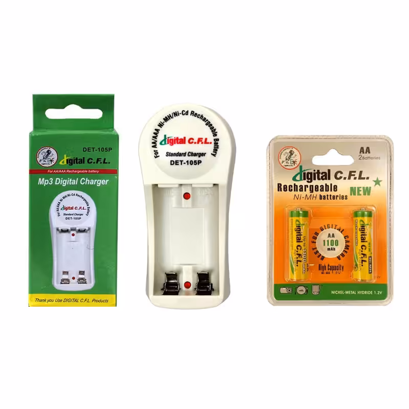 شارژر cfl به همراه باطری cfl