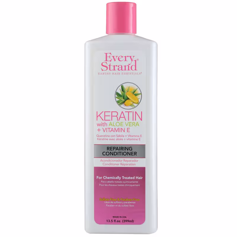 نرم کننده کراتینه ترمیم کننده آلوئه ورا اوری استرند every strand Keratin with Aloe Vera + Vitamin E Repairing Conditioner • خوش آرا