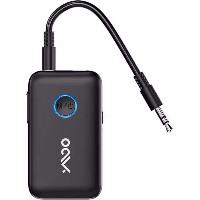 فرستنده و گیرنده بلوتوث 5.3 آداپتور صوتی برای تلویزیون هواپیما هدست بلوتوث بلندگو AptX تطبیقی ​​دو لینک yMOO Bluetooth 5.3 Audio Adapter for TV/Airplane/Bluetooth