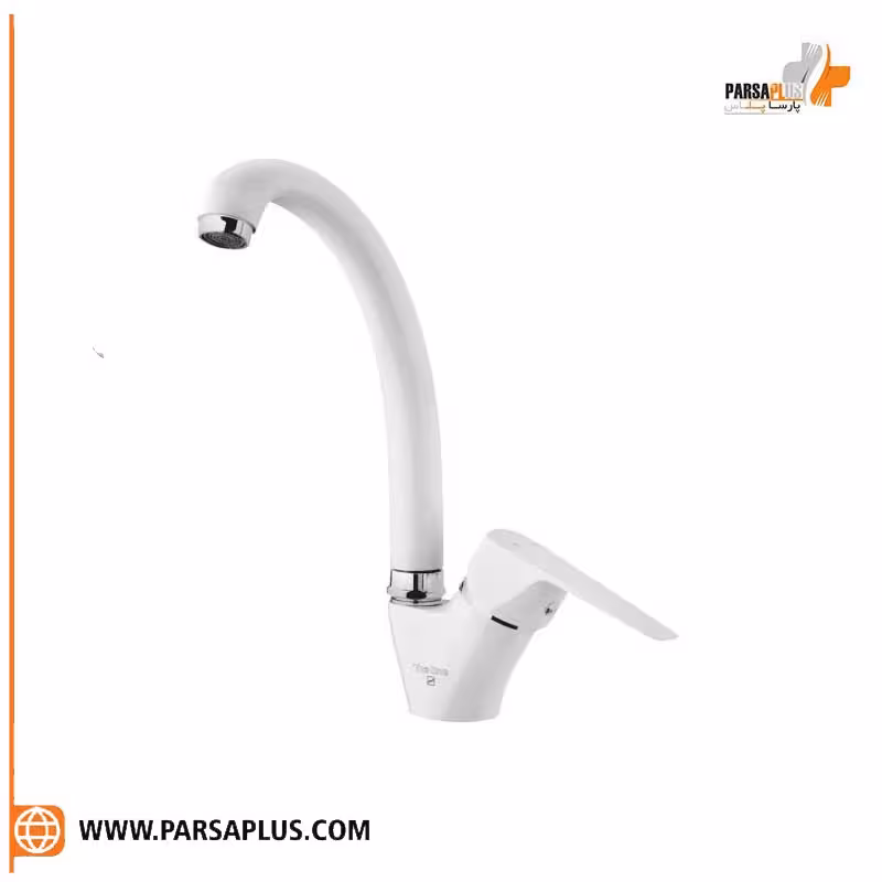 شیر ظرفشویی دوان مدل دیک سفید کروم