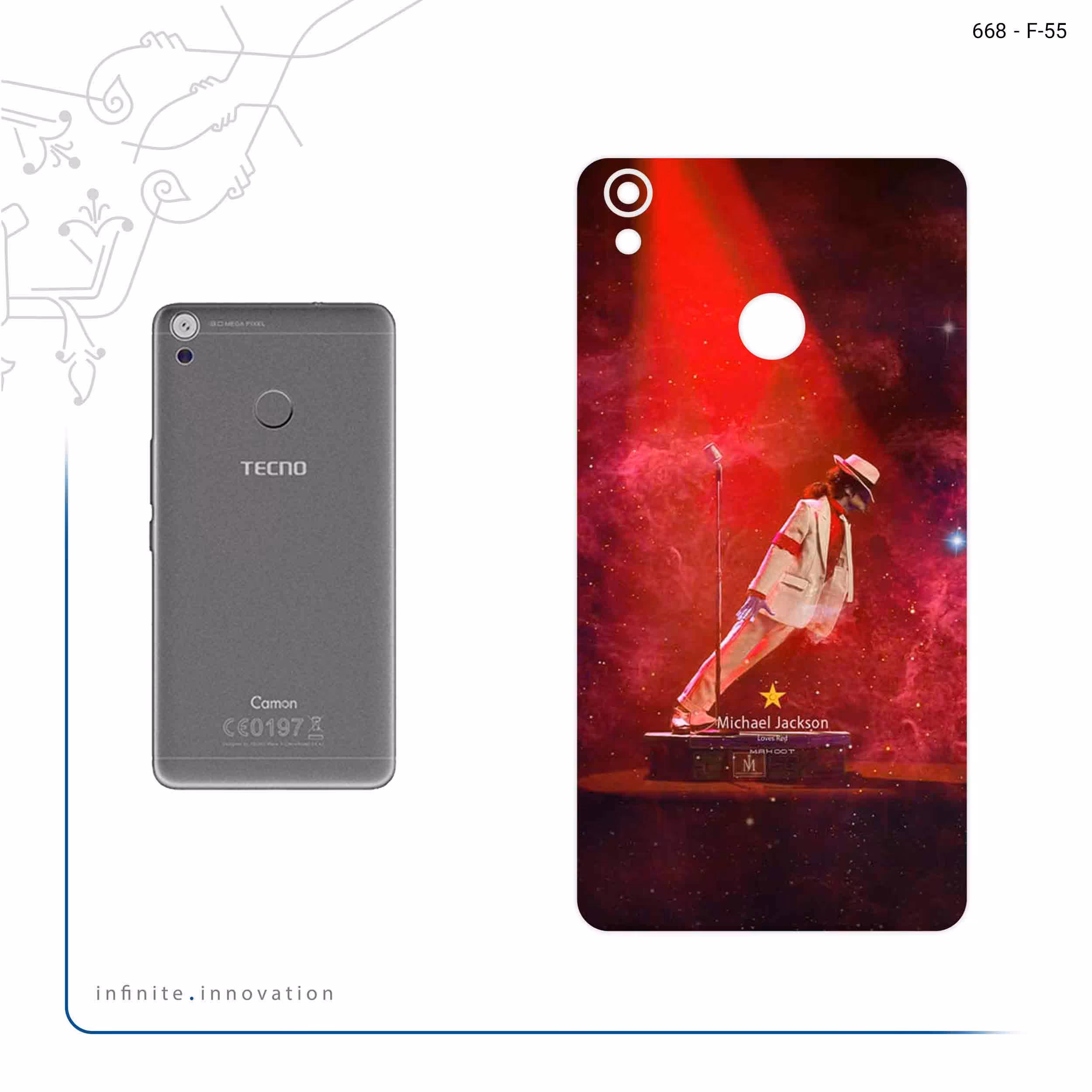 برچسب پوششی ماهوت مدل Michael Jackson مناسب برای گوشی موبایل تکنو Camon CX Air
