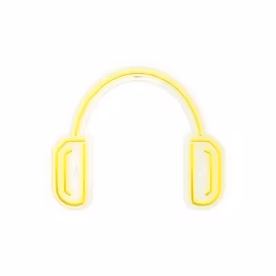 چراغ دیواری نئون دیزاین طرح Headphone_YL