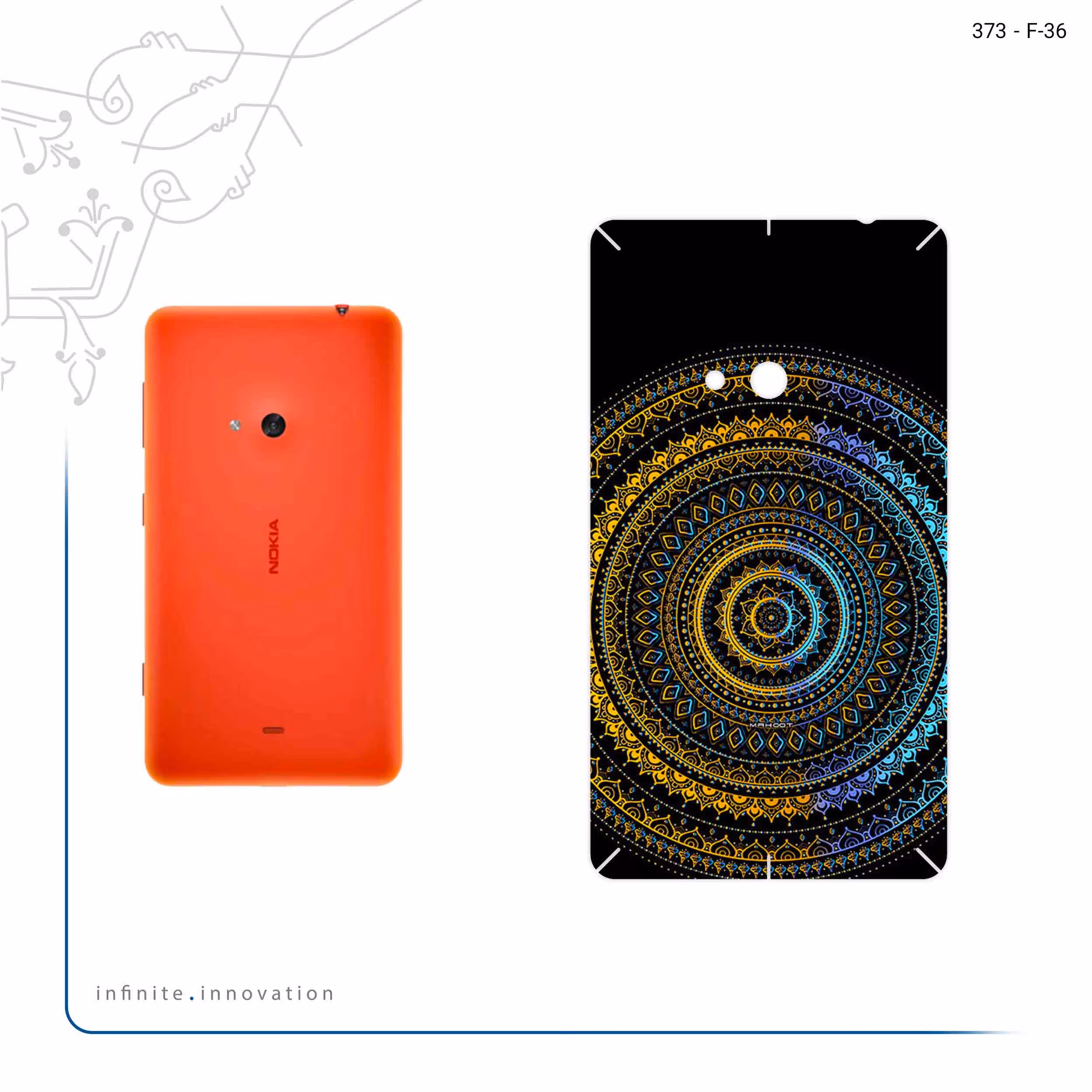 برچسب پوششی ماهوت مدل Mandala Design 2 مناسب برای گوشی موبایل نوکیا Lumia 625
