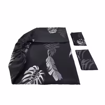 سرویس ملحفه مدل ni05016 طرح برگ انجیری کد 160  دو نفره سه تکه