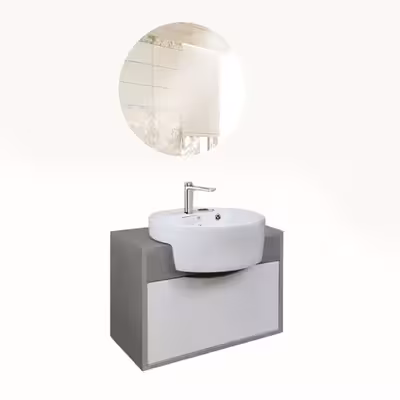 ست کابینت و روشویی آزالیا مدل میلانا به همراه آینه