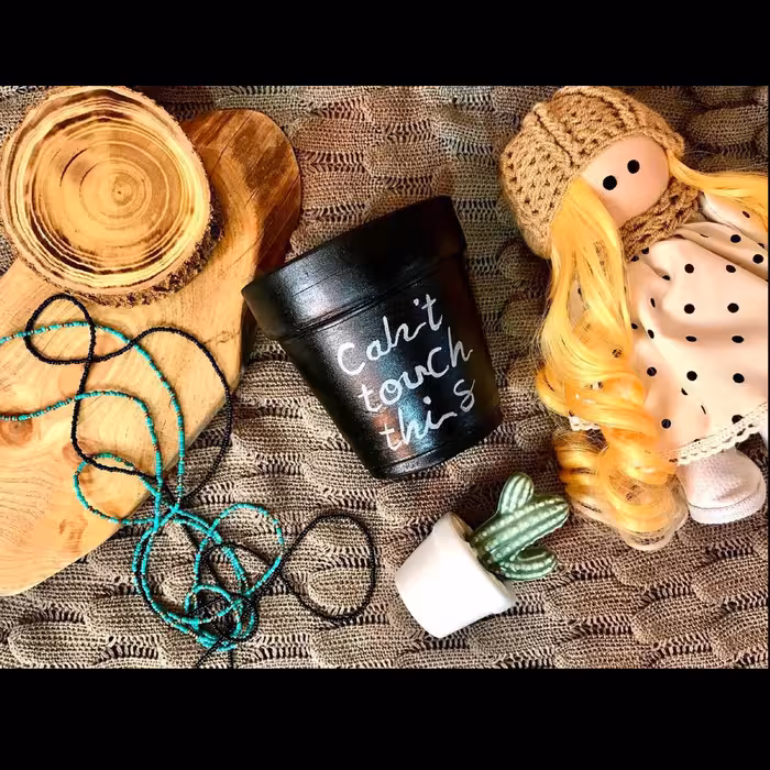 گلدان سفالی پاستل گالری مدل twe cant کد 2