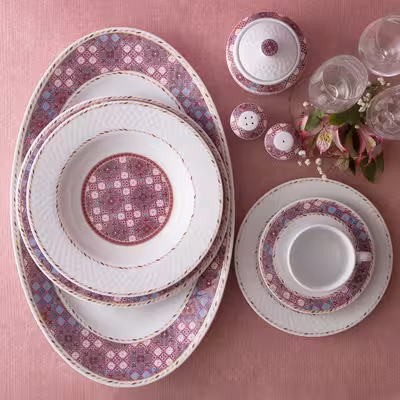 سرویس غذاخوری 102 پارچه چینی زرین ایران مدل رادیانس توسکانی درجه یک