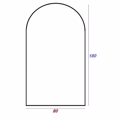 آینه مدل گنبدی فلزی ساده کد 180
