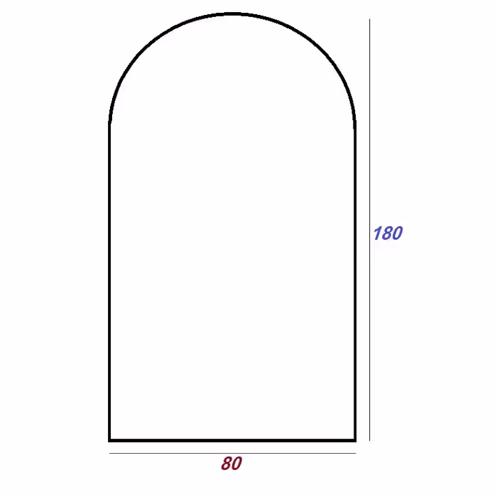 آینه مدل گنبدی فلزی ساده کد 180