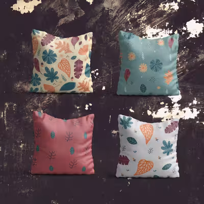 کاور کوسن طرح پاییزی کد AUT-101 مجموعه 4 عددی