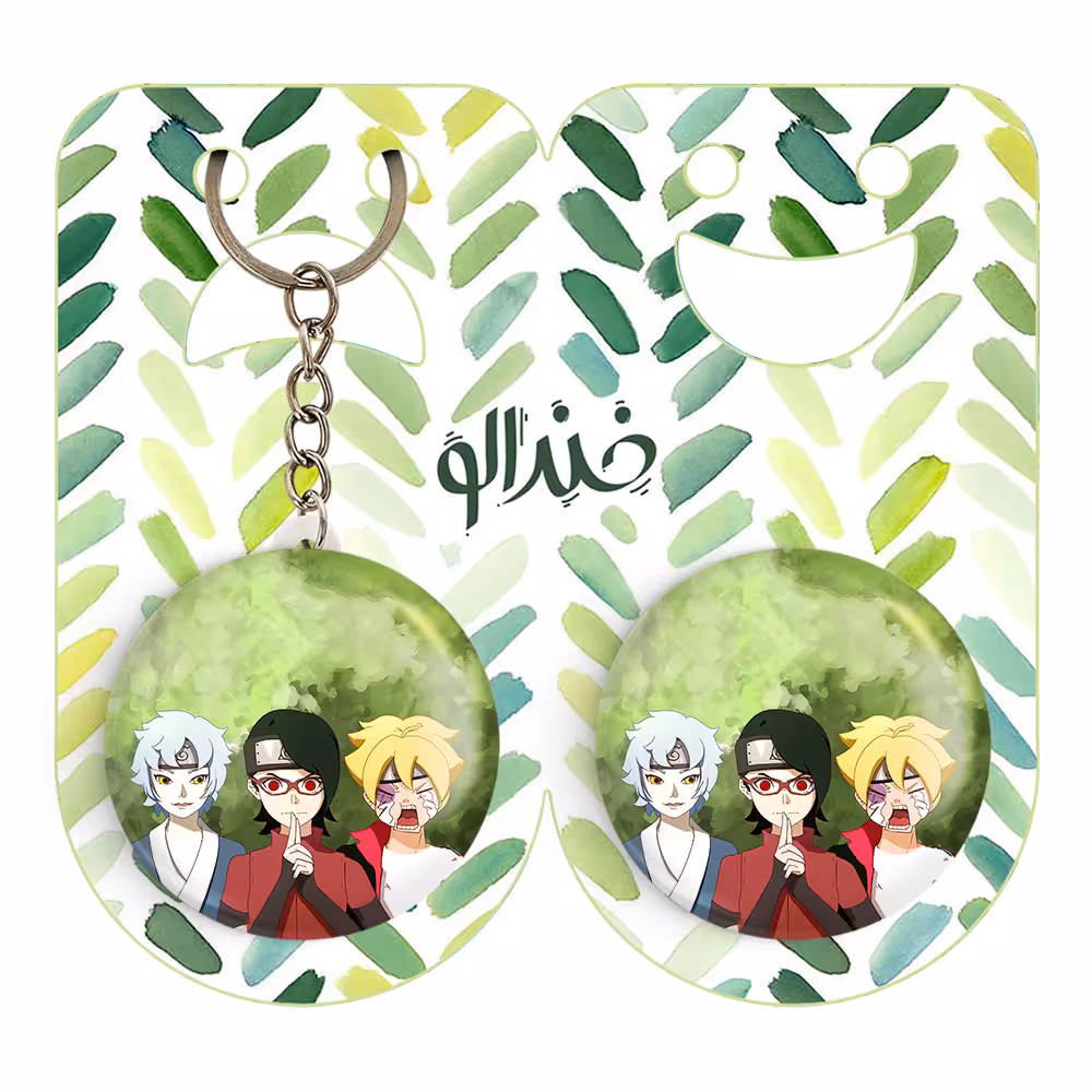 پیکسل خندالو مدل سارادا و بوروتو و میتسوکی انیمه بوروتو کد 15724 به همراه جاکلیدی