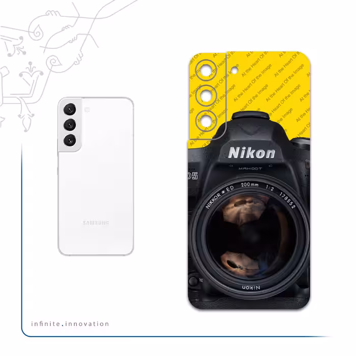 برچسب پوششی ماهوت مدل Nikon-Logo مناسب برای گوشی موبایل سامسونگ Galaxy S22 5G