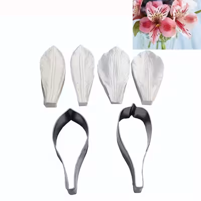 سیلیکون قالب گیری به گز مدل گل آلستر مجموعه 6 عددی