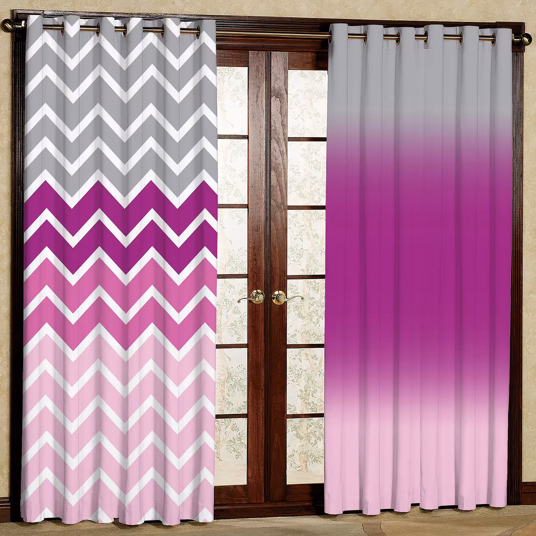 پرده مدل زیگزاگ مخمل پانچی کد 1041a سایز 140x200 سانتی  متر