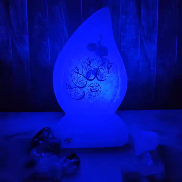 آباژور سنگ نمک مدل بته جقه آیه دار کد 01