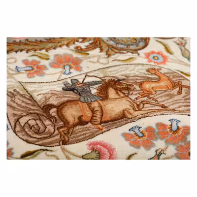 فرش دستبافت شش متری مدل چله و گل کد h1112 یک جفت