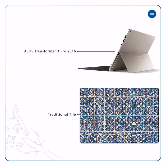 برچسب پوششی ماهوت مدل Iran-Tile1 مناسب برای تبلت ایسوس Transformer 3 Pro 2016