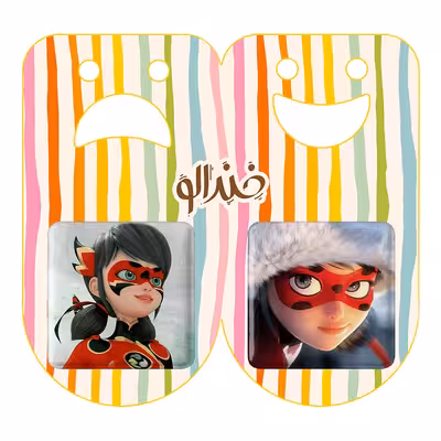 پیکسل خندالو مدل دختر کفشدوزکی کد 34343435 مجموعه 2 عددی