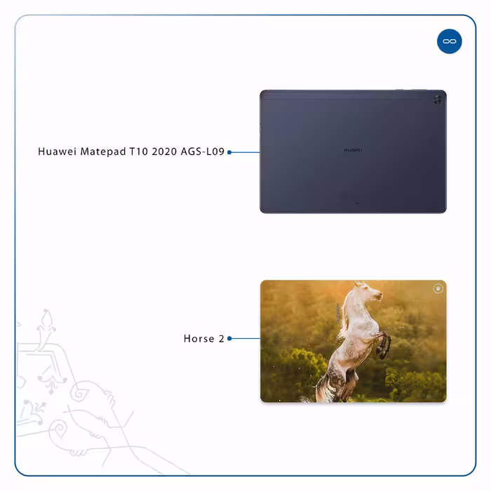 برچسب پوششی ماهوت مدل Horse-2 مناسب برای تبلت هوآوی Matepad T10 2020 AGS-L09