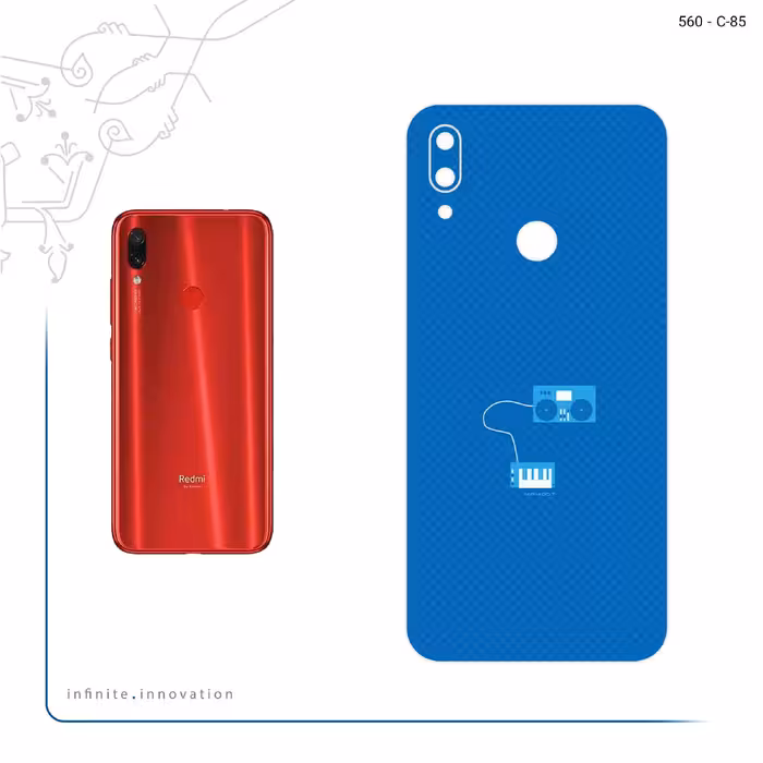 برچسب پوششی ماهوت مدل Minimal DJ Icon مناسب برای گوشی موبایل شیائومی Redmi Note 7