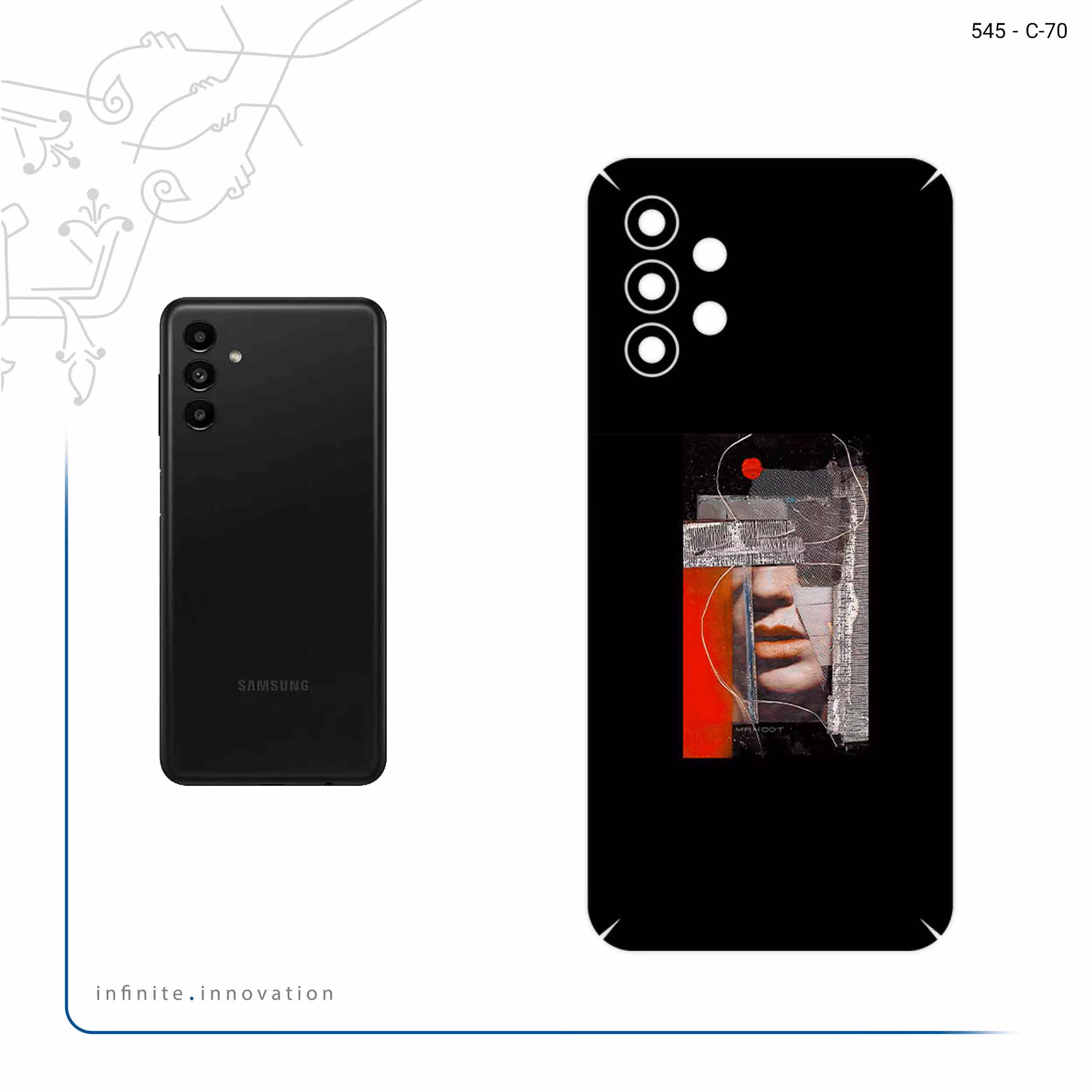 برچسب پوششی ماهوت مدل Collage of Mouth مناسب برای گوشی موبایل سامسونگ Galaxy A13