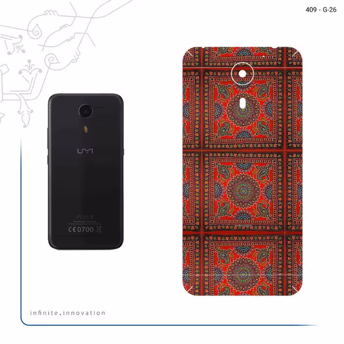 برچسب پوششی ماهوت مدل Embroidered Rug مناسب برای گوشی موبایل یومی Plus