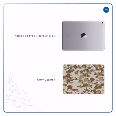 برچسب پوششی ماهوت مدل Army-Desert مناسب برای تبلت اپل iPad Pro 9.7 2016 A1673