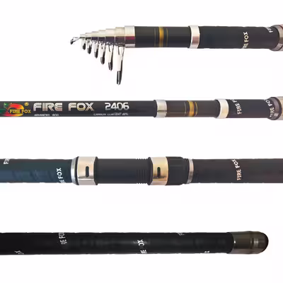 چوب ماهیگیری فایرفاکس مدل Advanced Rod 2.40 به همراه طعمه ماهیگیری