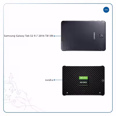 برچسب پوششی ماهوت مدل Nvidia Brand مناسب برای تبلت سامسونگ Galaxy Tab S2 9.7 2016 T813N