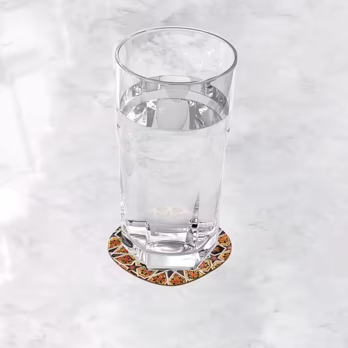 زیر لیوانی ترمه طراحان ایده مدل کاشی سنتی کد cfp1273