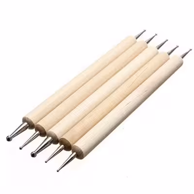 ابزار سفالگری به گز مدل داتینگ نقطه کوبی مجموعه 5 عددی