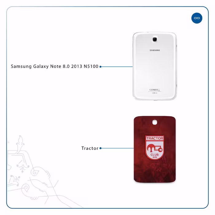 برچسب پوششی ماهوت مدل Tractor مناسب برای تبلت سامسونگ Galaxy Note 8.0 2013 N5100