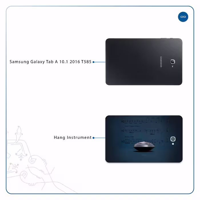برچسب پوششی ماهوت مدل Hang Instrument مناسب برای تبلت سامسونگ Galaxy Tab A 10.1 2016 T585